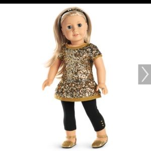 American girl golden sparkle outfit